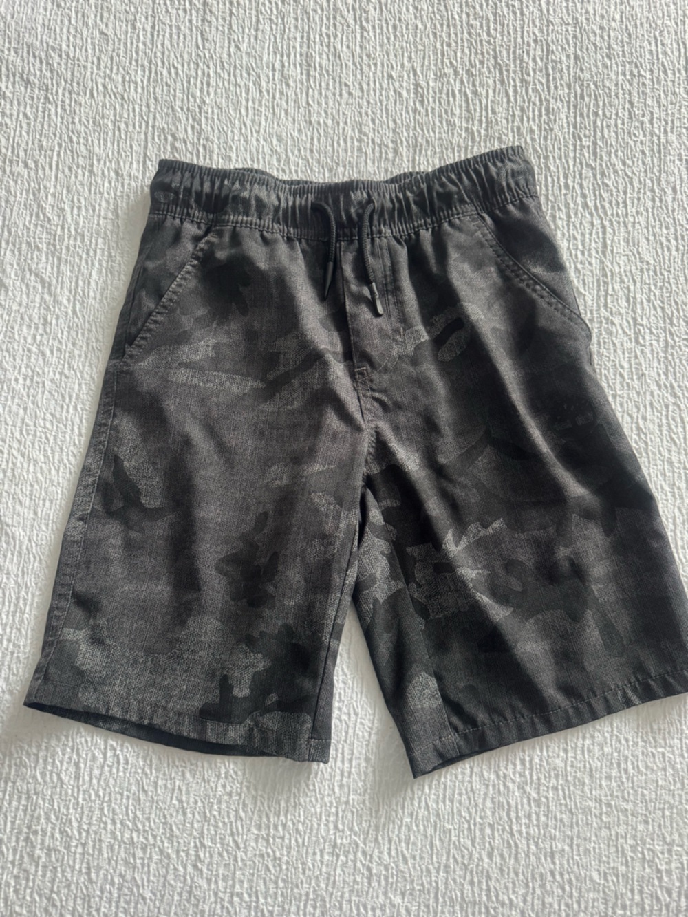 Timberland Black and Gray Camouflage Elastic Waist Pants